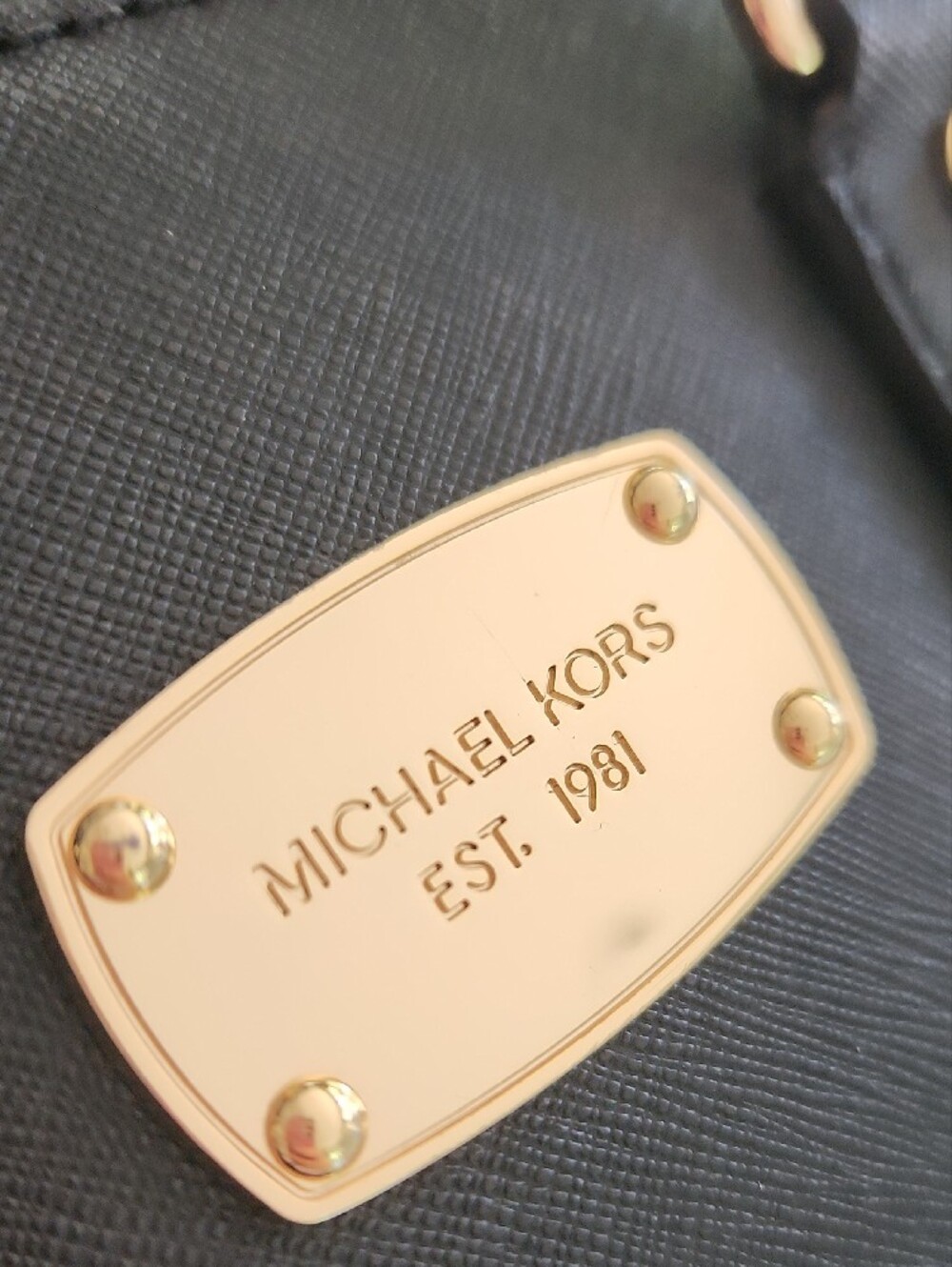 Michael Kors Black Satchel with Gold Hardware and Chain Strap - Picture 3 of 15